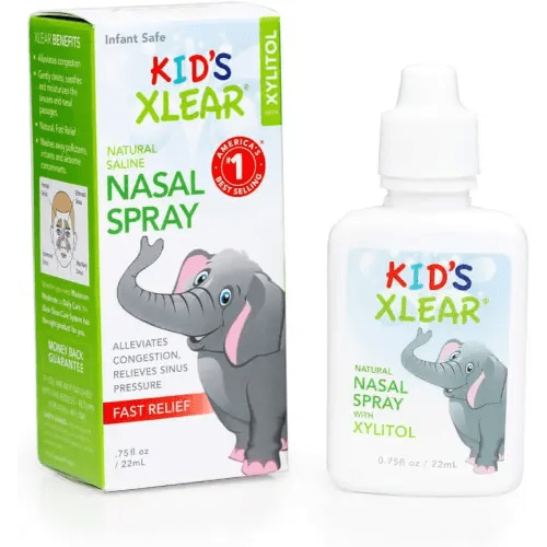 Xlear Natural Xylitol Saline Nasal Spray for Kids - Daily Decongestant, Nose Moisturizer, 0.75 fl oz (Pack of 2)