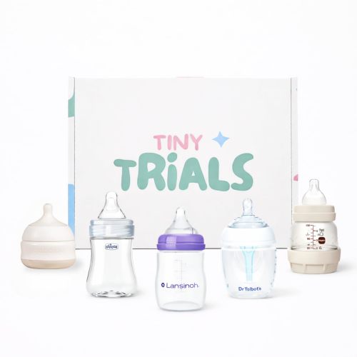 Baby Bottle Trial Pack Variety Box for Newborns & Infants – 5 Bottles Featuring Chicco, Dr. Talbot’s, MAM, Lansinoh & Babaloo – Anti-Colic