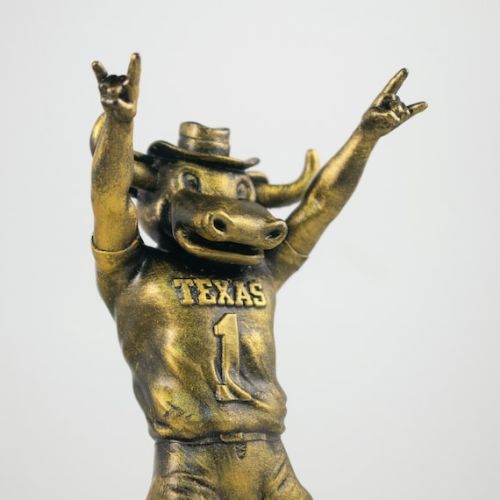 Collectible Golden Figurine of Bevo Hook’em University of Texas Longhorns Mascot - Etsy