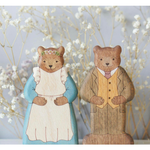 Wooden child’s toy - Mom Bear and Dad Bear set