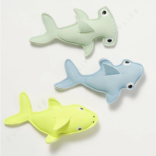 Salty the Shark Dive Buddies Aqua Neon Yellow Set of 3