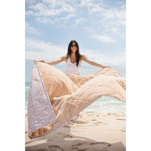 Everywhere Outdoor Blanket -Tan Cheetah | Minky Couture