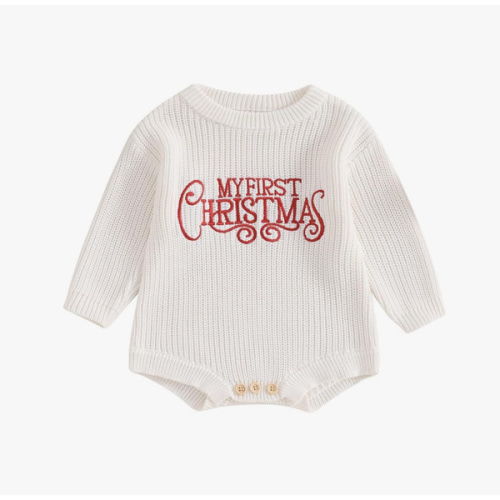 Adobabirl Baby Girl Boy Knitted Sweater Bubble Romper Long Sleeve Jumpsuit Festival Outfit Fall Winter Spring Clothes