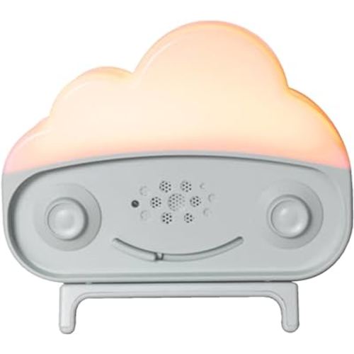 Happiest Baby SNOObie Smart White Noise Machine - Portable Baby Sound Machine with Night Light - 12 Soothing Sounds for Sleep Training, Grey