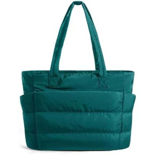 BAGSMART Puffy Tote Bag for Women, Lightweight Work Tote Handbag
