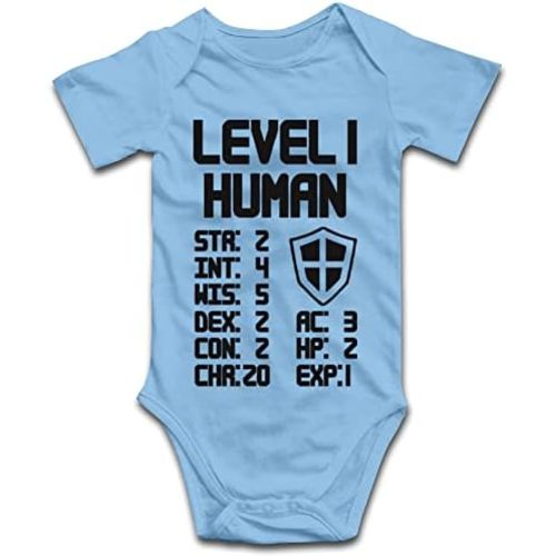 Level 1 Human Baby Boy Girls Video Game Bodysuit Toddler Short Sleeve Onesie Long Sleeve Romper Sleeveless Outfit