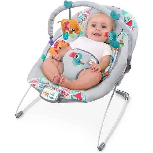 Bright Starts Toucan Tango Baby Bouncer with Soothing Vibration and Music