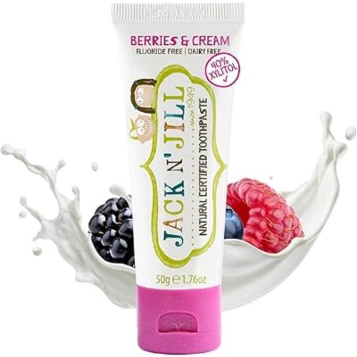 Jack N Jill Natural Toothpaste, Berries N' Cream, 1.76 oz (Pack of 1)