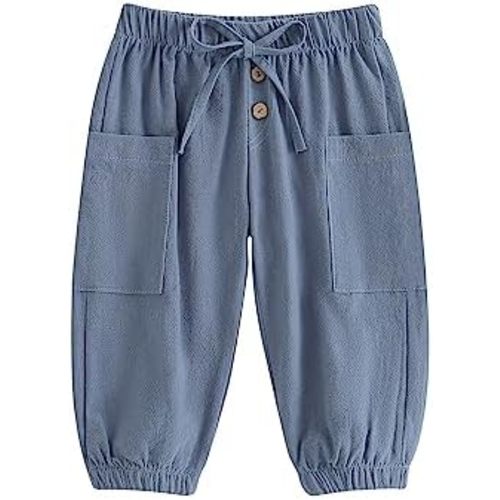 Toddler Baby Boy Girl Cotton Joggers Pants Hippie Harem Pants Cargo Infant Sweatpants Sweat Long Pants Fall Clothes