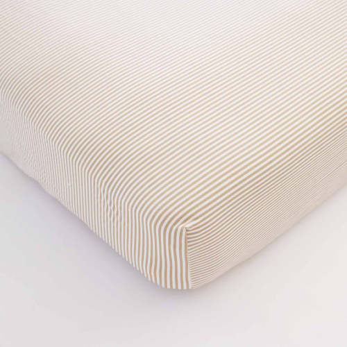 Mocha Stripes Crib Sheet