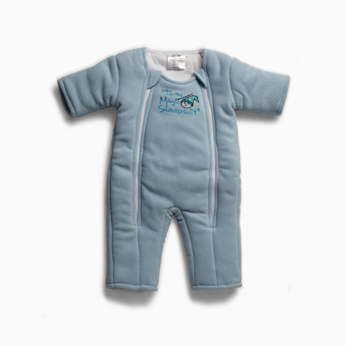 Baby Merlin's Magic Sleepsuit Microfleece Swaddle Transition Product - Blue, 3-6 Months