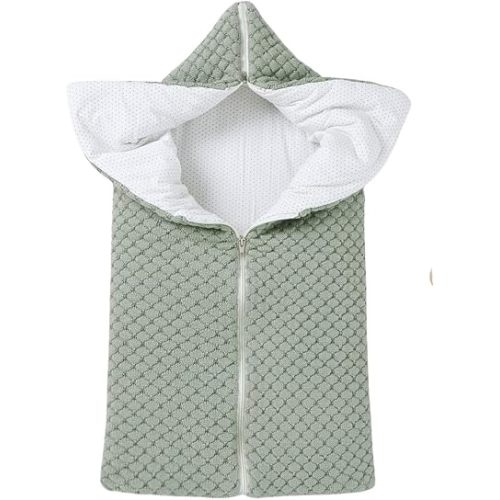 LLmoway Baby Receiving Blanket Boys Girls Soft Knit Swaddle Warm Newborn Wrap Sleeping Bag for Infant 0-12 Months Green
