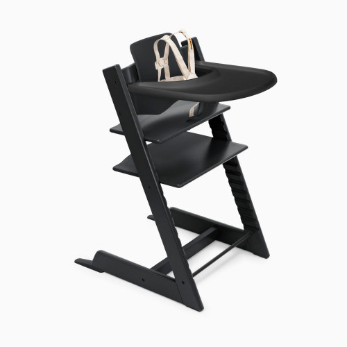 Stokke Tripp Trapp High Chair² + Tray Bundle - Black/Black