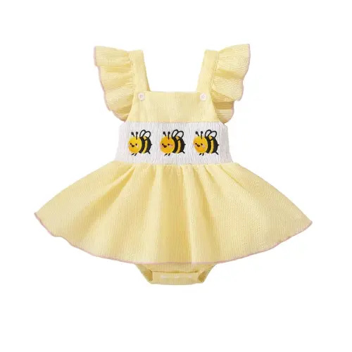 Tots of Trend Bumble Bee Romper (Yellow) 0-3 months or 6-12 months