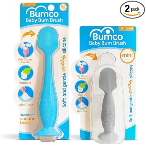 Bumco Baby Bum Brush + Travel Diaper Cream Spatula Set