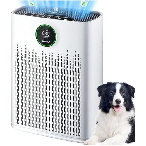 Air Purifiers for Home Large Room, Cover Up to 2400 Ft² with True HEPA Filter, Smart Mode, PM2.5 Air Quality Display, 22dB Sleep Mode, Aromatherapy with 2X-Purification, HAP603