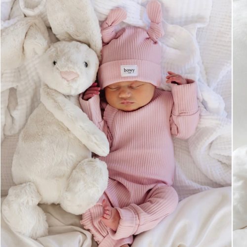 Baby Frill Onesie - Dusty Pink