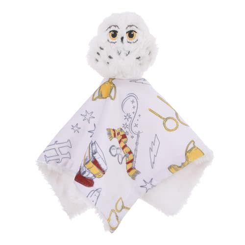 Harry Potter Hedwig Owl White, Gold & Red Super Soft Baby Security Blanket by NoJo