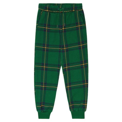 Checked cotton sweatpants