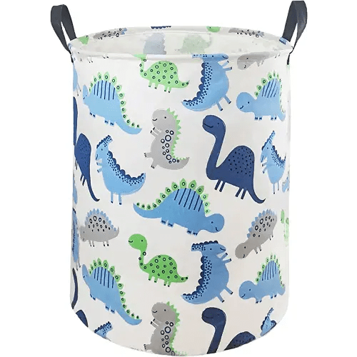 Kids Hamper Storage Basket Nursery Bins Baby Gift Toy Organizer Box Laundry Basket Large Canvas Collapsible Chest for Home/Dorm/Kitchen/Pet/Closet/Shelf/Room Decor(Dinosaur)