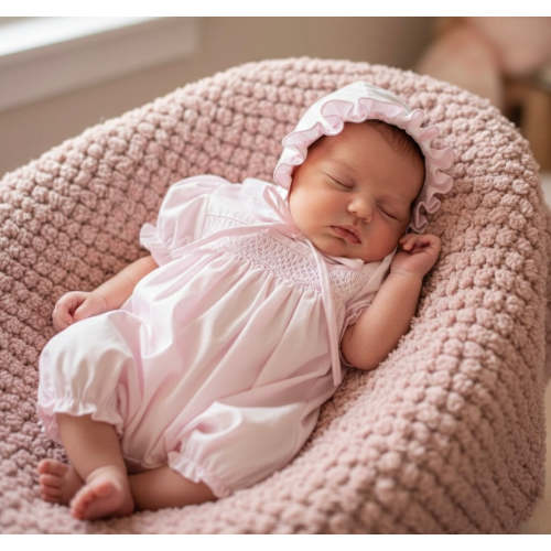 Hand Embroidered Smocked Bubble