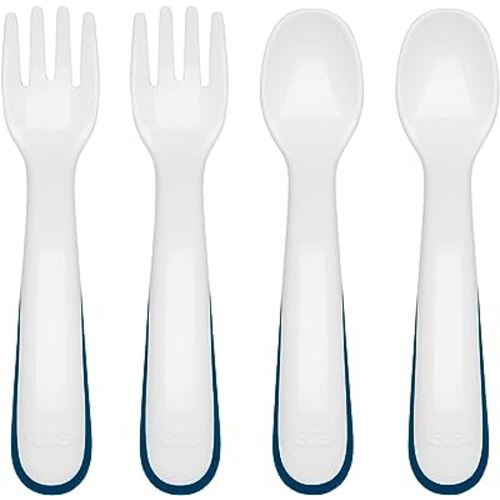 OXO Tot Plastic Fork & Spoon Multipack - Navy , 4 Piece Set