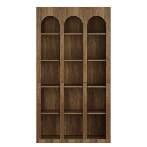 Eula 71 in. Tall Brown Wood 5-Shelf Etagere Standard Farmhouse Corner Bookcase Home Office Display Organizer
by BYBLIGHT