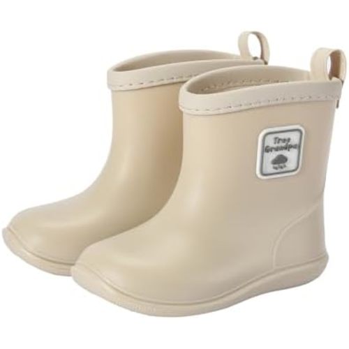 Tree Grandpa Toddler Rain Boots Baby Kids Easy-on Rain shoes Children Waterproof Shoes for Boys Girls(1-6 Years)