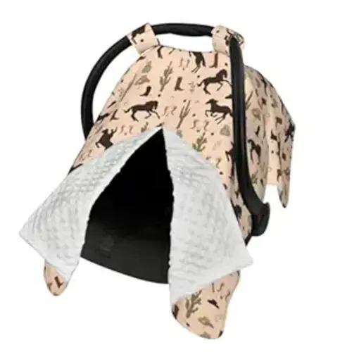 Western Baby Car Seat Canopy Cover, Nursing Cover for Newborn, Western Baby Stuff Stroller Cover for All Seasons