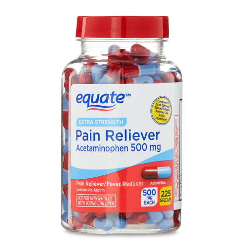 Extra Strength Pain Reliever Acetaminophen Gel Caps, 500mg