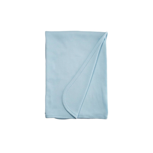 American Baby Company 100% Cotton Thermal Waffle Toddler Cot Blanket, Soft, Breathable & Stretchy, Blue, 36" x 48" for Boys and Girls, Versatile for Nap Time, Preschool and Travel