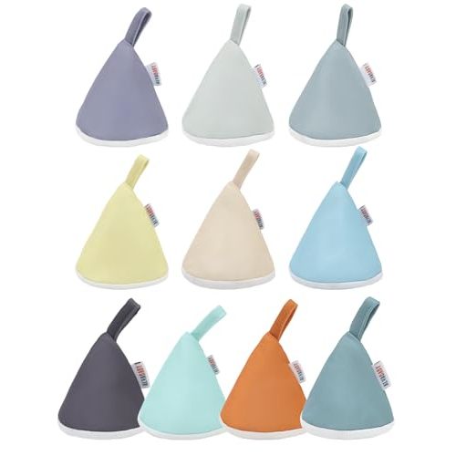 ALVABABY 10 Pcs Baby Boy Pee Covers, 2.76 * 2.76 In,Strong Water Absorption Pee Shield for Newborn Boy, 4-Layer Reusable Pee Cap, Diaper Changing Accessory for Baby Gift 10NGS02