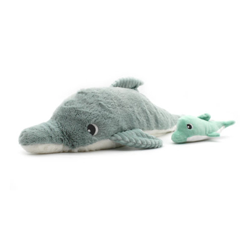 Les Ptipotos Tofou the Dolphin Mum & Baby - Mint