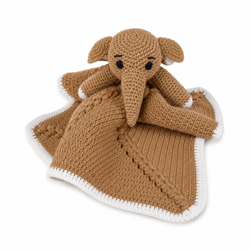 Organic Cotton Baby Lovey - Elephant