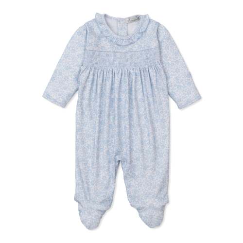Country Gardens Blue Smocked Footie