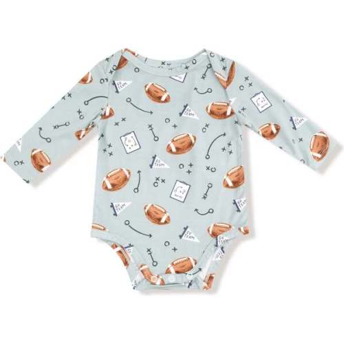 Lap Shoulder Bodysuit, Sage Football - Angel Dear | Maisonette