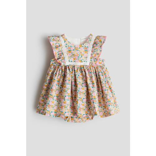 COTTON MUSLIN BODYSUIT DRESS