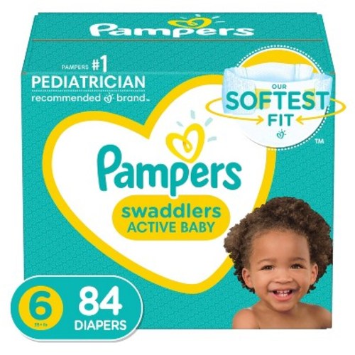 Pampers Swaddlers Disposable Diapers - Size 6, 84