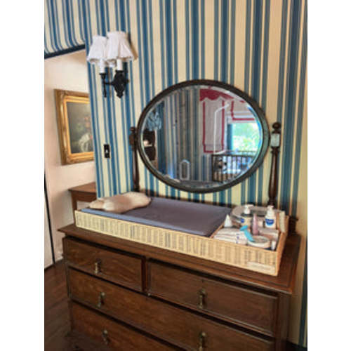 LELLOBABY™ X Hampton BABY- Rattan Wicker Changing Tray Premier Plus+