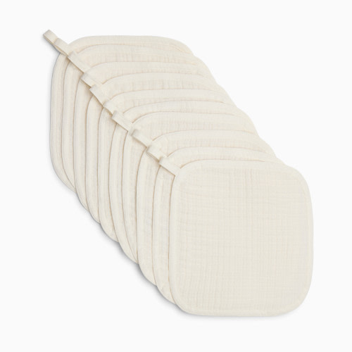 Small Story Muslin Washcloths (10 Pack) - White