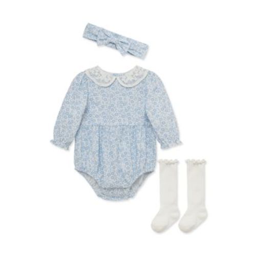 Baby Girls Bubble Dress, Headband and Socks Set