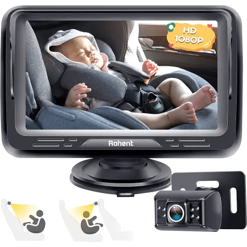 Baby Car Camera Ease Installation: Clear Night Vision, and 360° Rotation