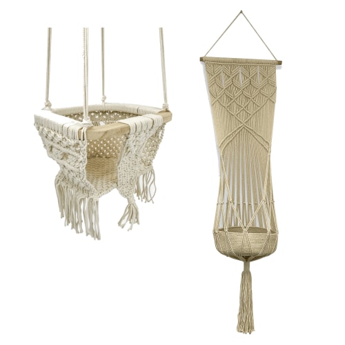 Boho Bundle | swing & toy basket 100% Organic - Finn + Emma