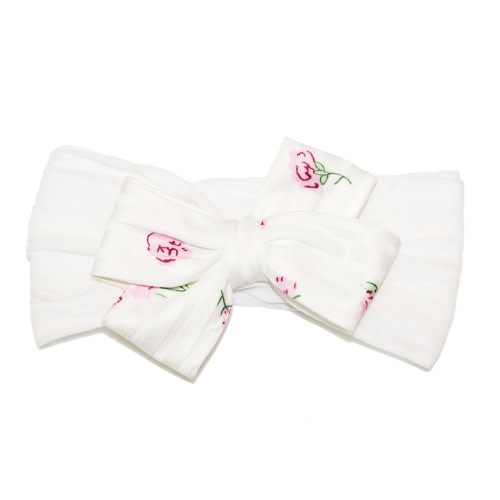 Bilbi Flower Bow Headband Ivory