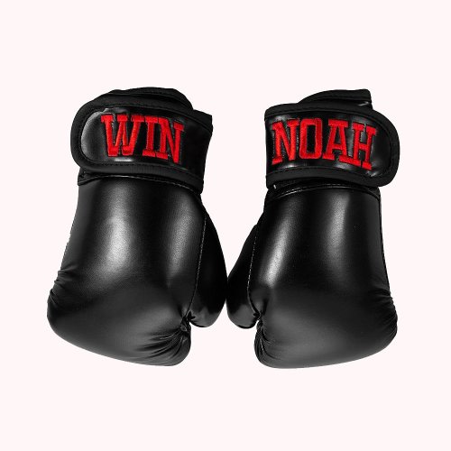 Personalized Leather Baby Boxing Gloves Embroidery Name - CALLIE