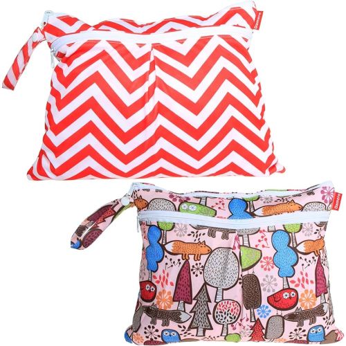 Damero 2Pack Waterproof Reusable Wet Bag for Breast Pump Parts