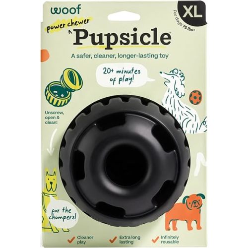 WOOF Power Chewer Pupsicle - Durable, Long-Lasting Dog Chew Toys for Aggressive Chewers - Keep Your Pup Busy - Easy to Clean - Toys for XL Dogs 75 lbs and Up