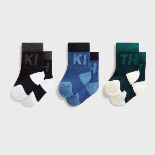 Kith Baby 3-Pack Color-Blocked Socks - Multi