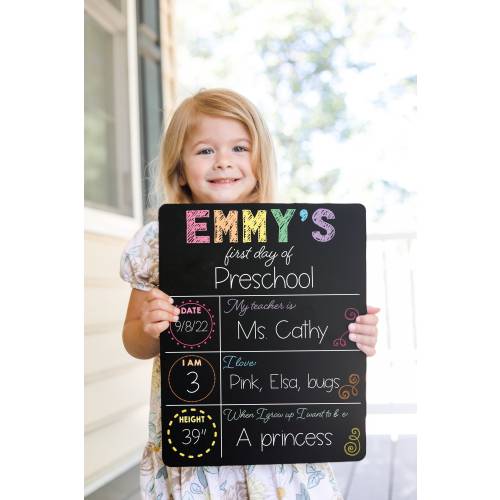 First Day of School Sign, Last Day of School Sign, Reversible First Day of School Sign, Reusable First Day of School Sign, Back to School