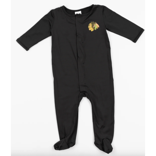 Infant Chicago Blackhawks Black Magnetic Footie